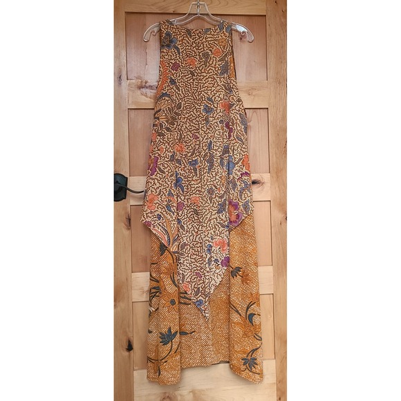 Blue Ginger 100% Cotton Bohemian Maxi Dress MEDIUM Fall Tapestry Boho Crunchy M - Picture 4 of 11